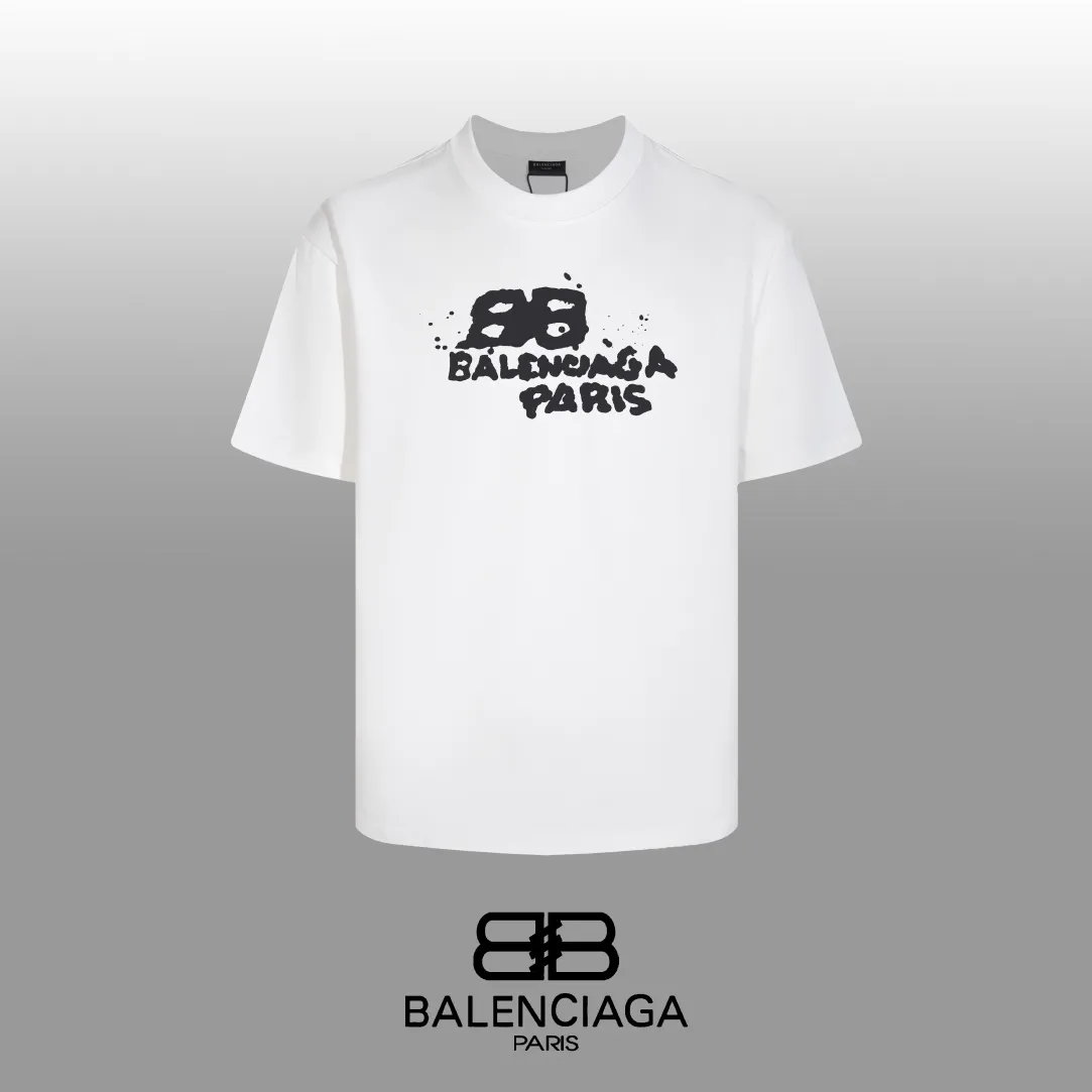 #「 Quality」 《BALENCIAGA 》24SS Classic T Quality - 2 - os 220 -26 280g - 300g 1×1 - Quality ：Black White